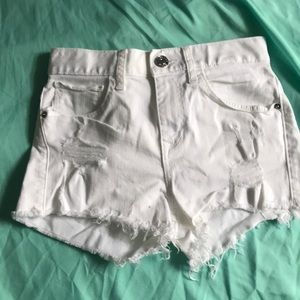 Plain white express shorts